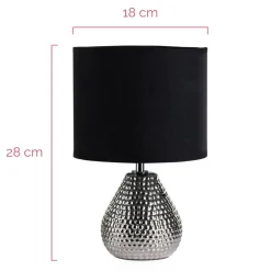 Pauleen Sip of Silver bordlampe med stofskærm