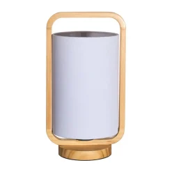 Pauleen Woody Charm bordlampe af stof og træ