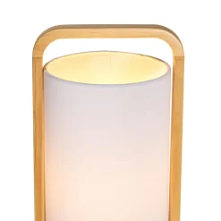 Pauleen Woody Charm bordlampe af stof og træ