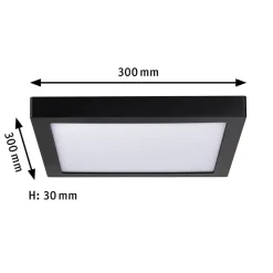 Paulmann Abia LED-panel 30x30 cm 2.700 K sort
