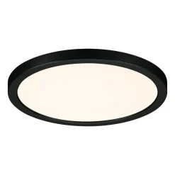 Paulmann Areo LED-panel rund sort 3000K Ø17,5cm