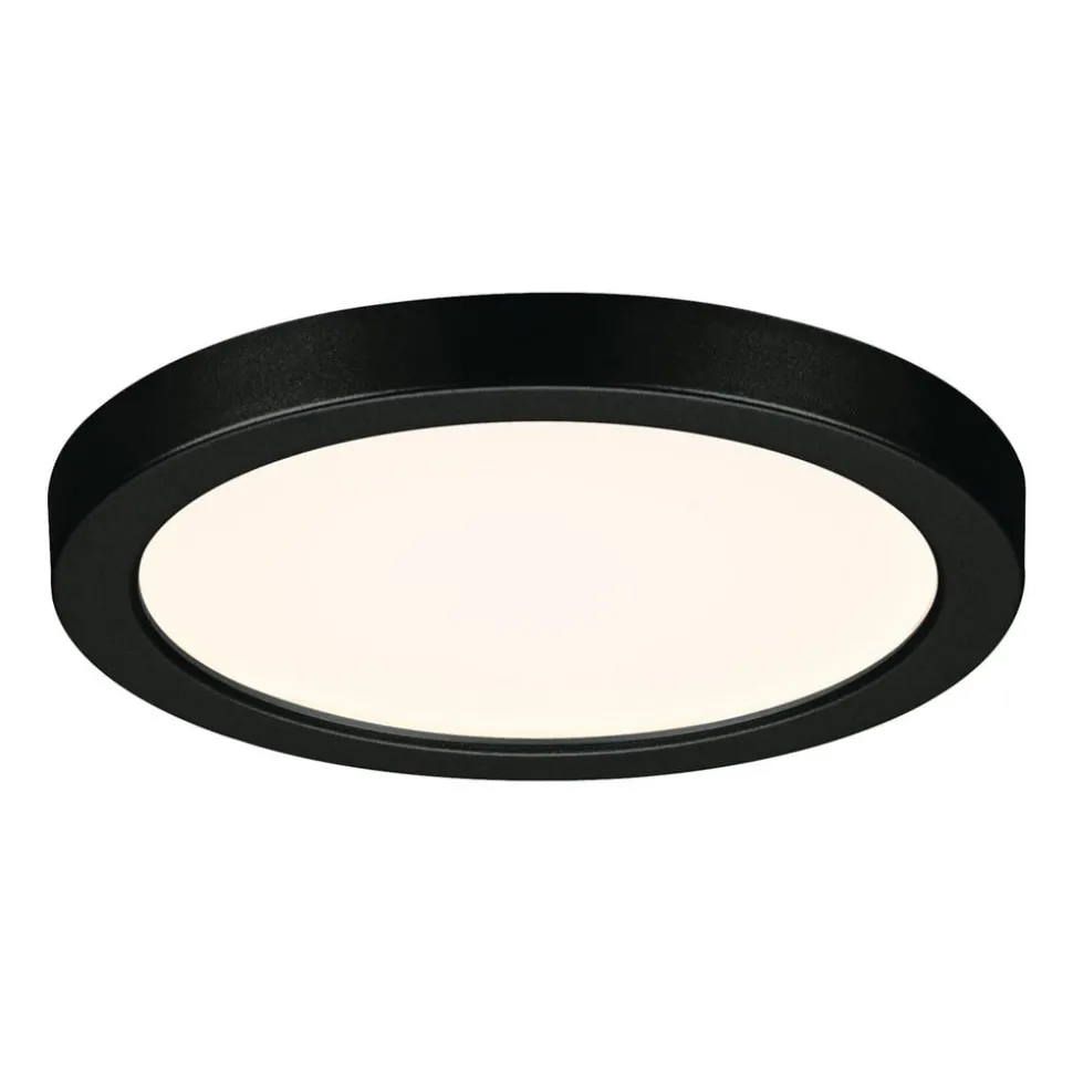 Paulmann Areo LED-panel rund sort 3000K Ø11,8cm