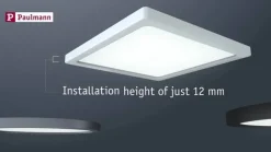Paulmann Areo LED-panel rund sort 4000K Ø11,8cm