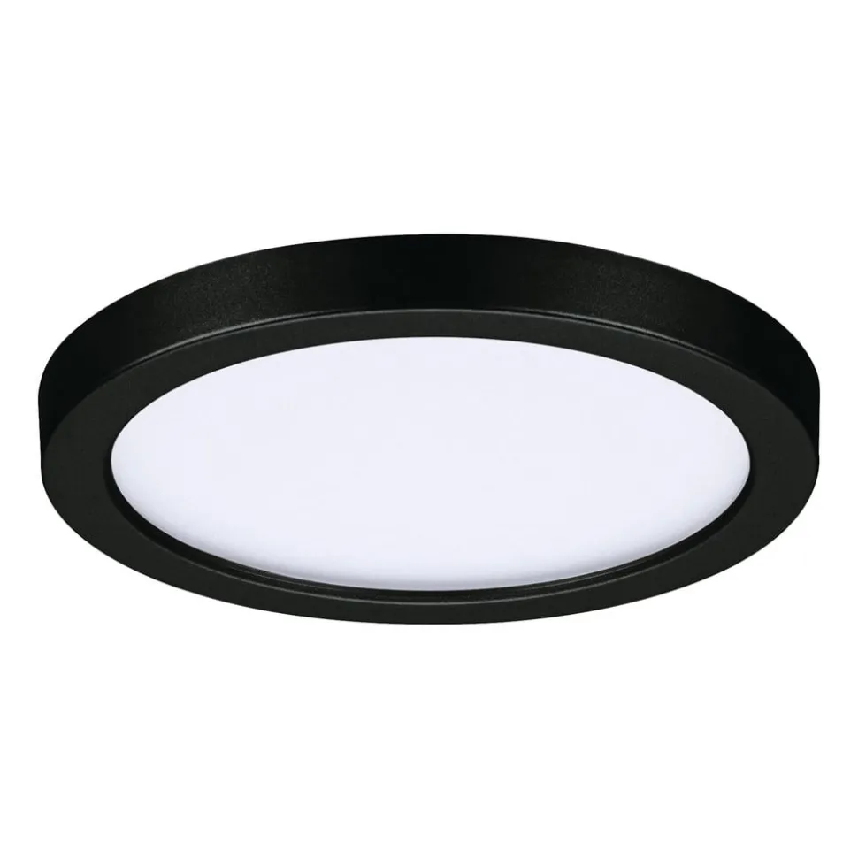 Paulmann Areo LED-panel rund sort 4000K Ø11,8cm