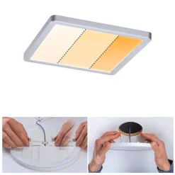 Paulmann Areo Panel dimtowarm, kantet, krom 17,5cm