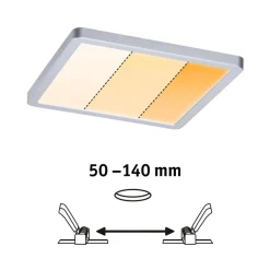 Paulmann Areo Panel dimtowarm, kantet, krom 17,5cm