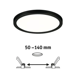 Paulmann Areo Panel 3stepdim sort Ø17,5cm 4000K