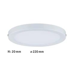 Paulmann Atria LED-loftlampe Ø 22 cm, mat hvid
