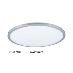Paulmann Atria Shine LED-panel, krom, dæmpbar, Ø 42 cm
