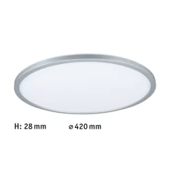 Paulmann Atria Shine Panel dæmpet krom RGBW Ø42cm