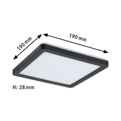 Paulmann Atria Shine panel on/off sort 830 19x19