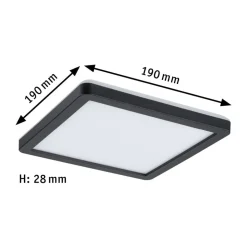 Paulmann Atria Shine Panel on/off sort 840 19x19