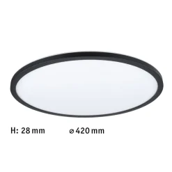 Paulmann Atria Shine panel 3-trins sort 840 Ø42cm