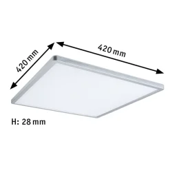 Paulmann Atria Shine panel 3-trins krom 840 42x42