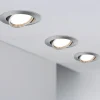 Paulmann Base LED-indb.spot, 3 stk 3-step-dim jern