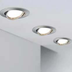 Paulmann Base LED-indb.spot, 3 stk 3-step-dim jern
