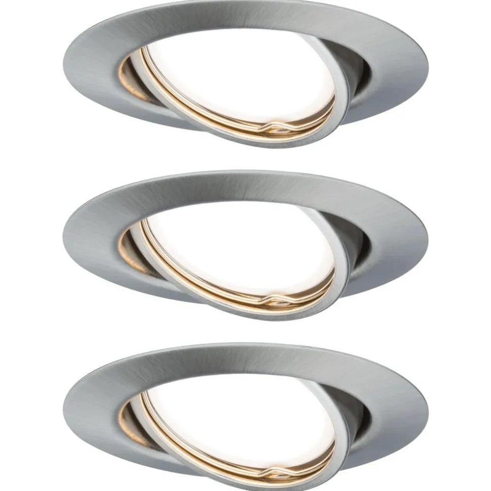 Paulmann Base LED-indb.spot, 3 stk 3-step-dim jern