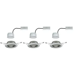 Paulmann Base LED-indb.spot, 3 stk 3-step-dim jern