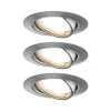 Paulmann Base, LED-indbygningsspot, 3 sæt, jern