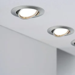 Paulmann Base, LED-indbygningsspot, 3 sæt, jern