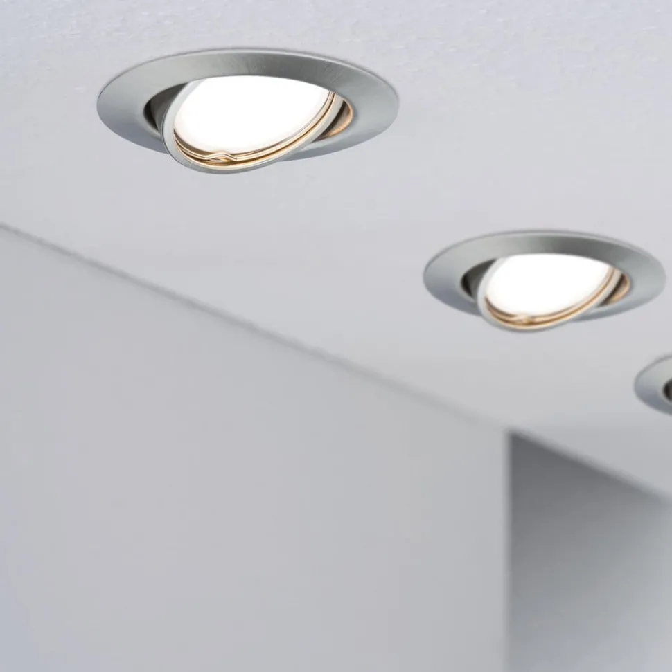 Paulmann Base, LED-indbygningsspot, 3 sæt, jern