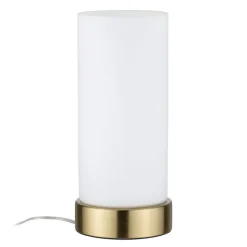 Paulmann bordlampe Pinja messing/opal