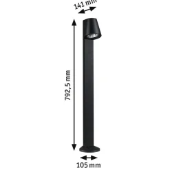 Paulmann Caissa sensor-vejlampe antracit 3000K