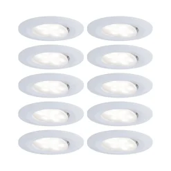 Paulmann Calla LED-indbygningsspot, Ø9cm, 840, 10 stk., hvid, IP65