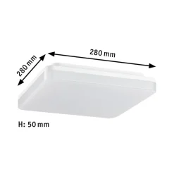 Paulmann Cela LED-panel, 28 x 28 cm, hvid, IP44