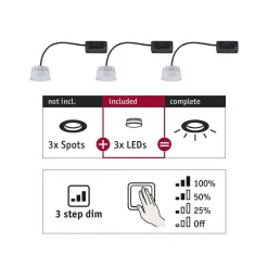 Paulmann Choose Coin LED 3-step-dim 100° 2.700 K 3