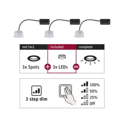 Paulmann Choose Coin LED 3-step-dim 100° 2.700 K 3