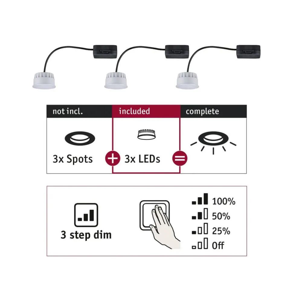 Paulmann Choose Coin LED 3-step-dim 100° 2.700 K 3