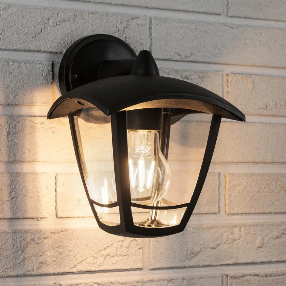Paulmann Classic curved udendørs væglampe, nede