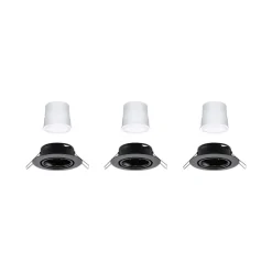 Paulmann Coin Base LED indbygningsspot sort 3 RGBW ZigBee