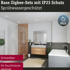 Paulmann Coin Base LED indbygningsspot sort 3 RGBW ZigBee