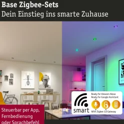 Paulmann Coin Base LED indbygningsspot sort 3 RGBW ZigBee