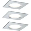 Paulmann Coin Slim LED-spot 3stk kantet alu