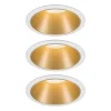 Paulmann Cole LED-spot, guld-hvid, 3-sæt
