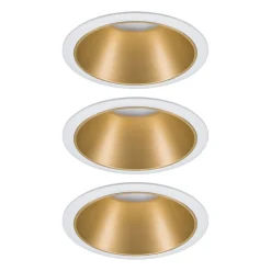 Paulmann Cole LED-spot, guld-hvid, 3-sæt