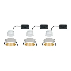 Paulmann Cole LED-spot, guld-hvid, 3-sæt
