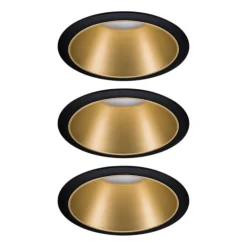 Paulmann Cole LED-spot, guld-sort, 3-pak