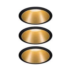 Paulmann Cole LED-spot, guld-sort, 3-pak