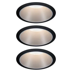 Paulmann Cole LED-spotlight, sølv-sort, 3 stk.