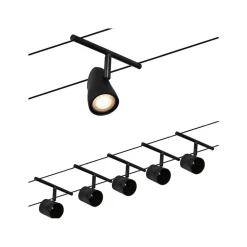 Paulmann Cup wiresystem basissæt 5 lk, mat sort