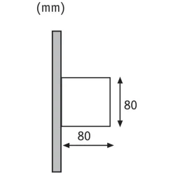 Paulmann Cybo udendørs LED-væglampe, 2.700 K, 8 x 8 cm, grå