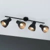 Paulmann Davy loftlampe, sort, 4 lyskilder