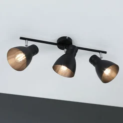 Paulmann Davy loftlampe, sort, 3 lyskilder
