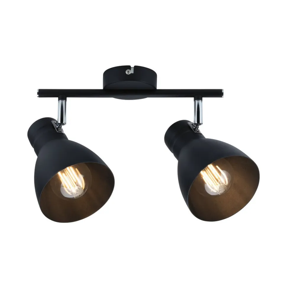 Paulmann Davy loftlampe, sort, 2 lyskilder