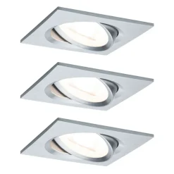 Paulmann 3-delt spot Nova Coin kantet dæmpbar, alu
