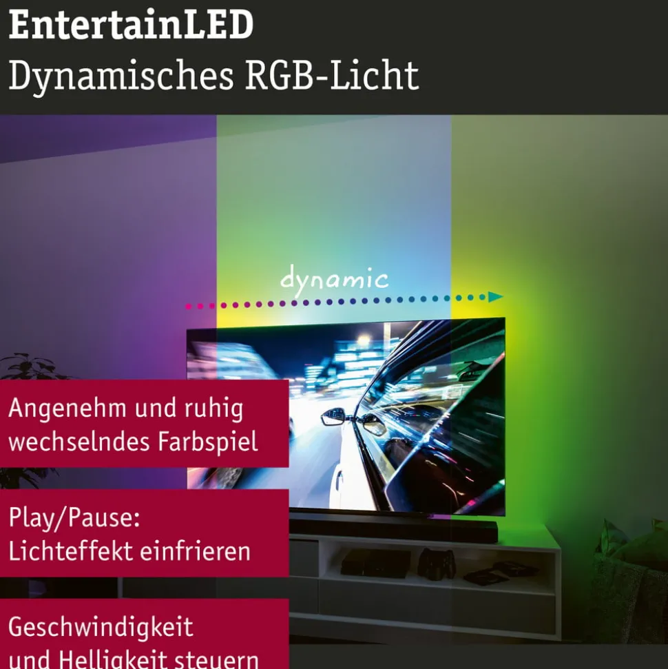 Paulmann EntertainLED LED-Strip RGB TV-apparat 65 tommer